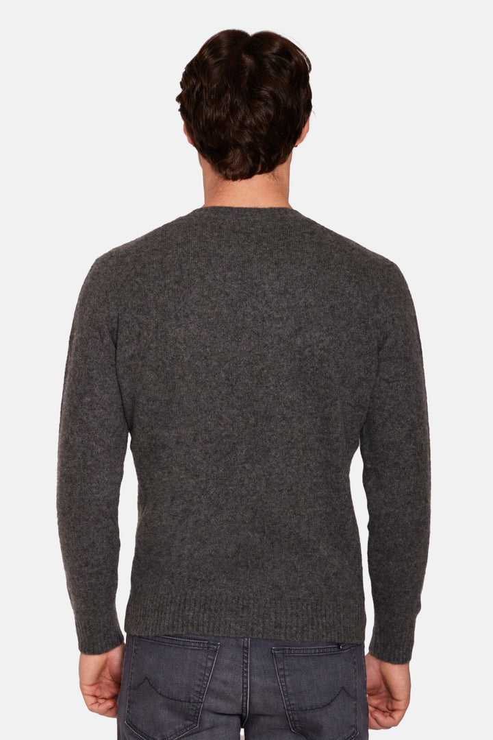 Cashmere Silk Crewneck Heather Charcoal