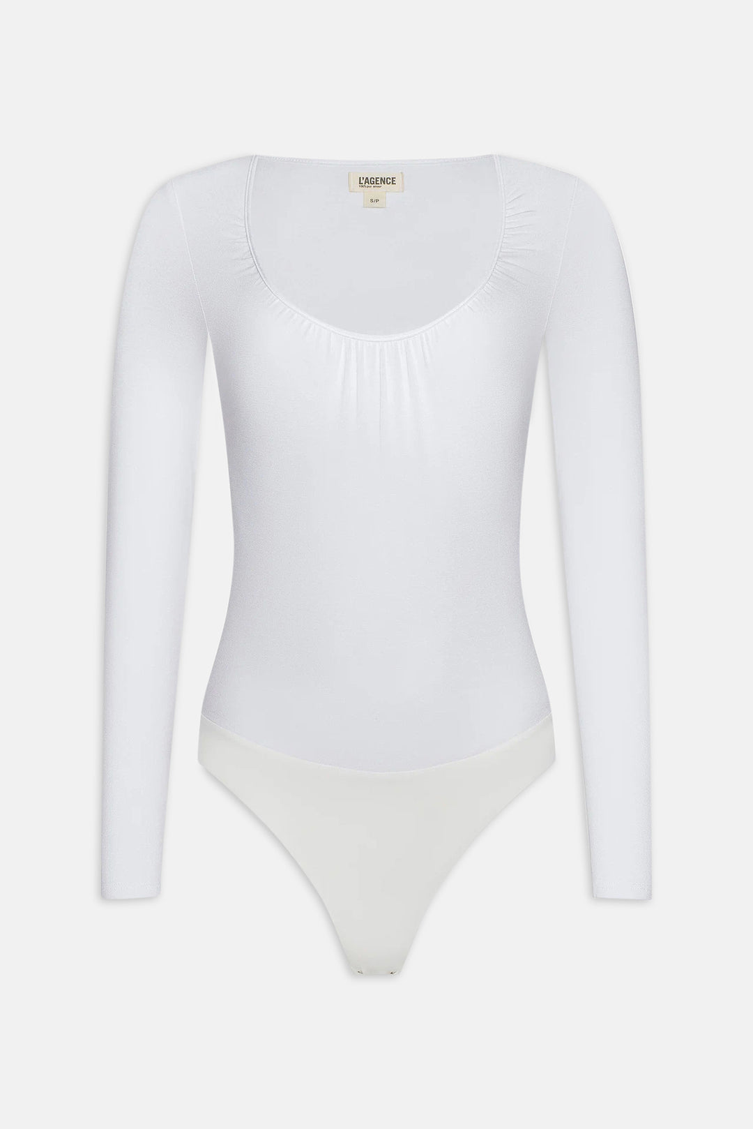 Cassandra Ruched Bodysuit White
