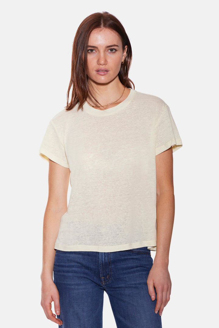 Cece Linen Tee Butter Yellow
