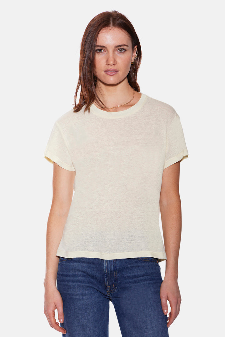 Cece Linen Tee Butter Yellow