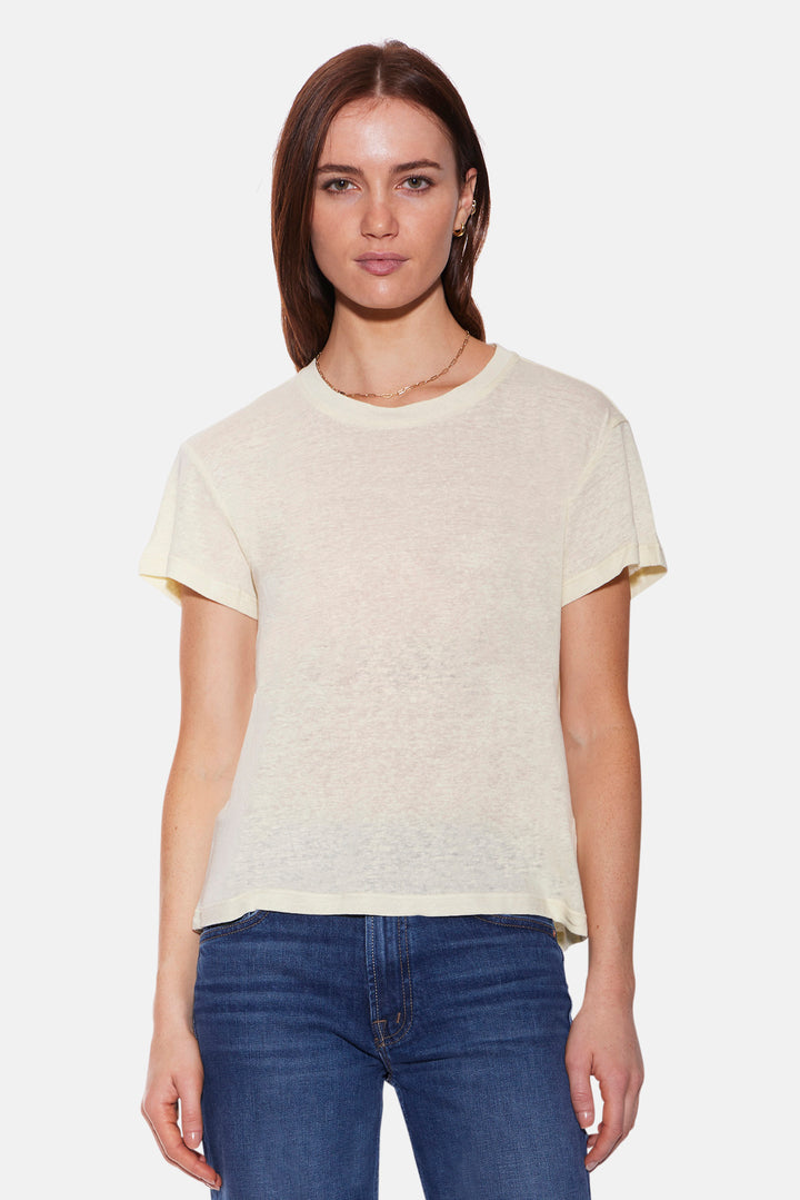 Cece Linen Tee Butter Yellow