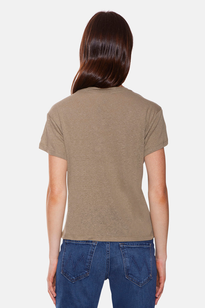 Cece Linen Tee Desert Khaki