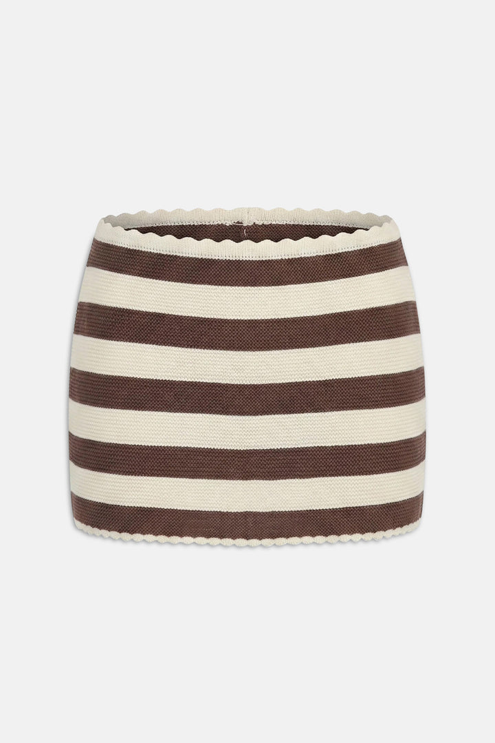 Celeste Skirt Truffle / Brule Stripe