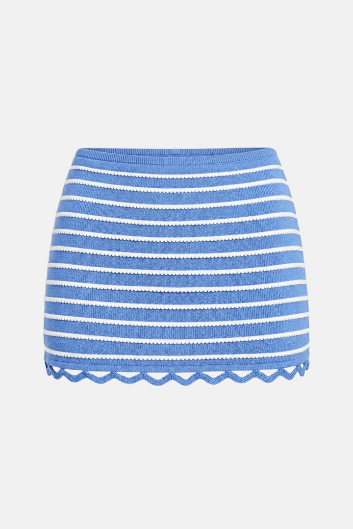 Celeste Skirt Tucked Stripe Marina Blue