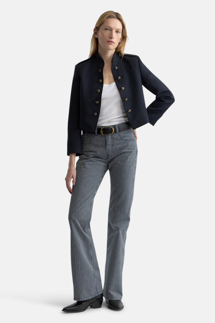 Celia Striped Jean Railroad Stripe Rinse