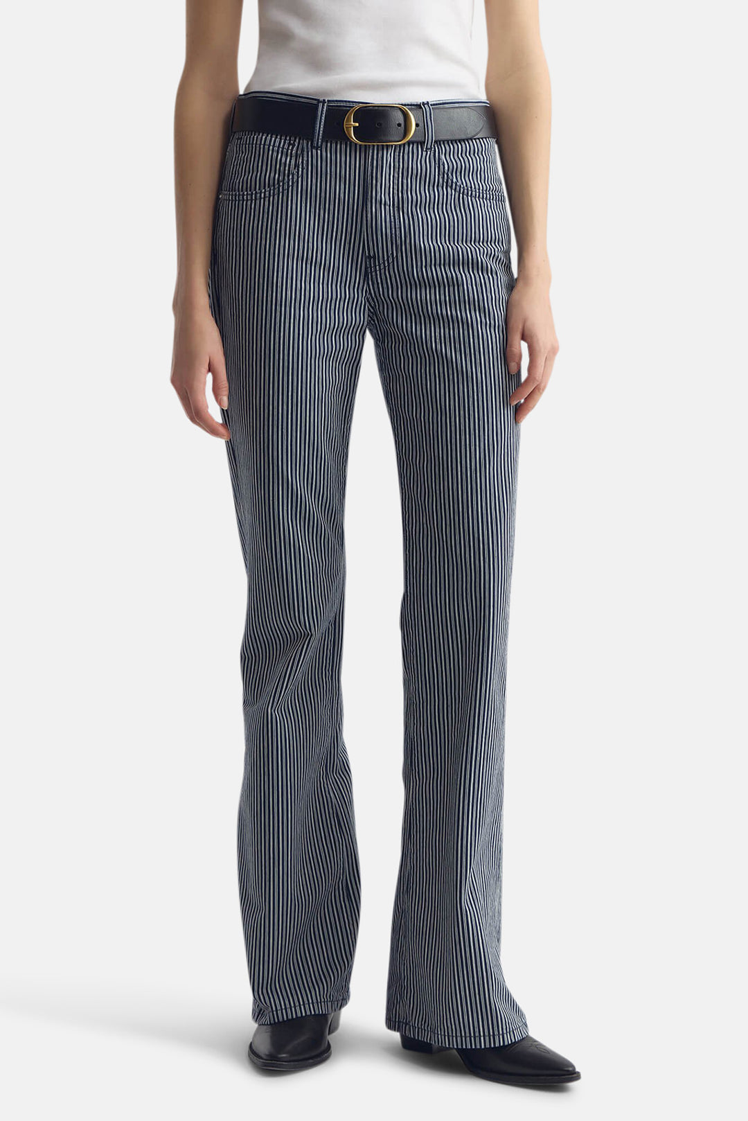 Celia Striped Jean Railroad Stripe Rinse