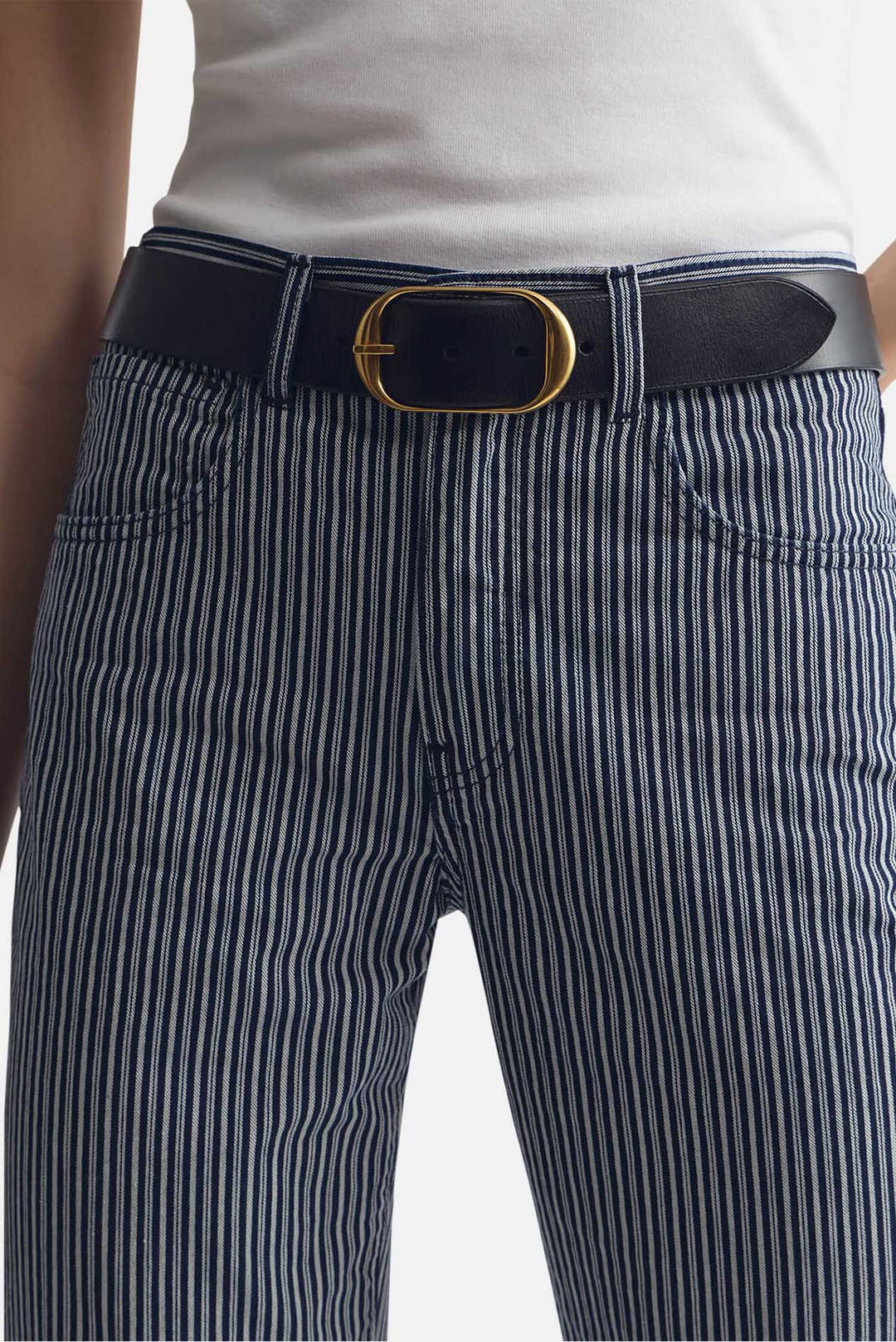 Celia Striped Jean Railroad Stripe Rinse