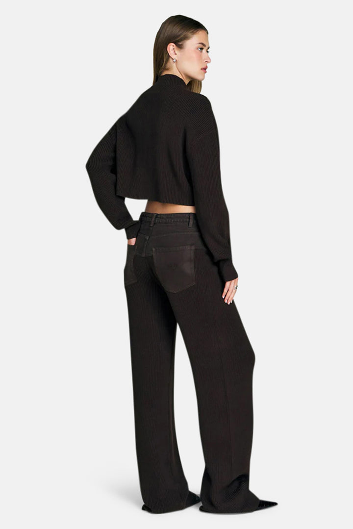 Chani Knit Denim Pant Slate Brown