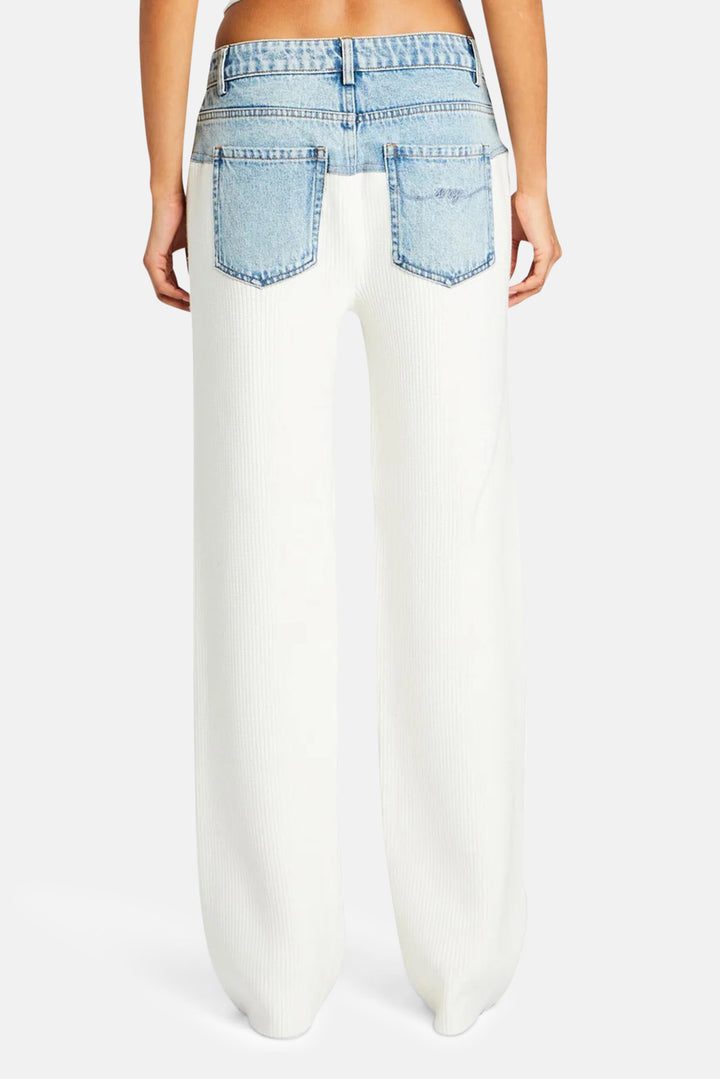 Chani Knit Denim Pant White/Coastline