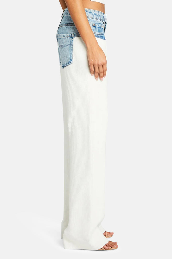 Chani Knit Denim Pant White/Coastline