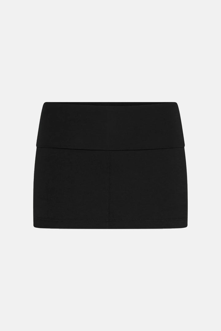 Chantal Foldover Mini Skort Black