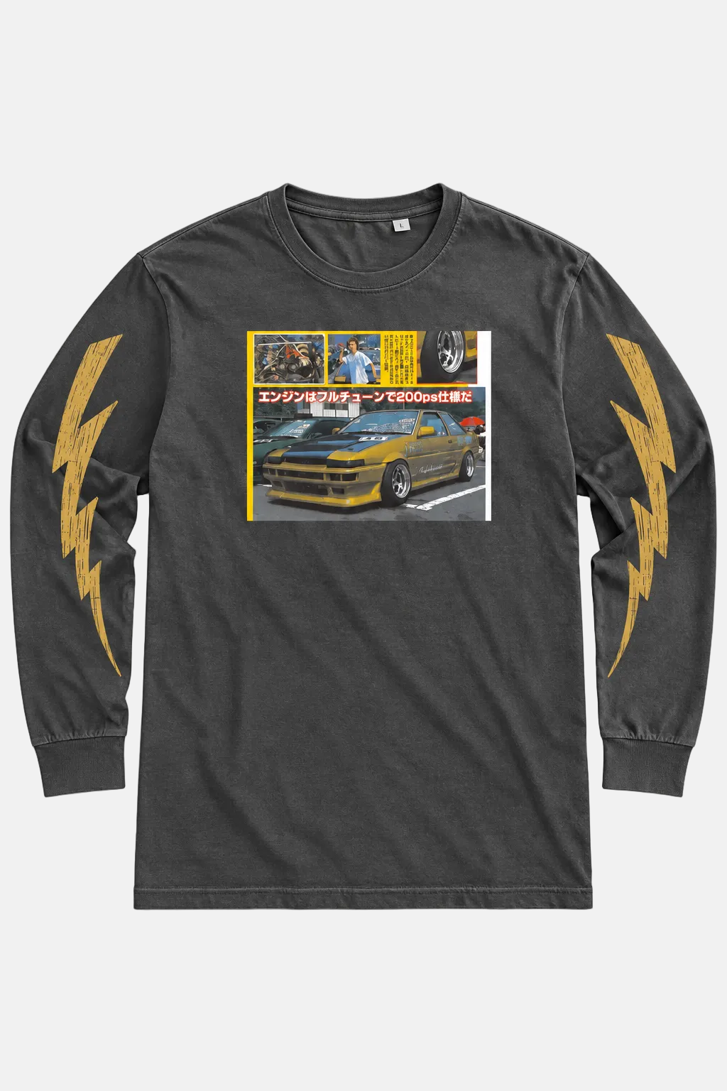 Racer Car Shop Long Sleeve Vintage Black