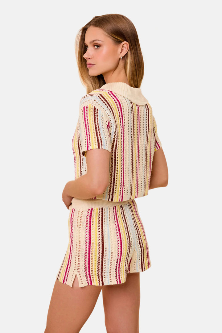 Charlie Short Ladder Knit Symi Stripe