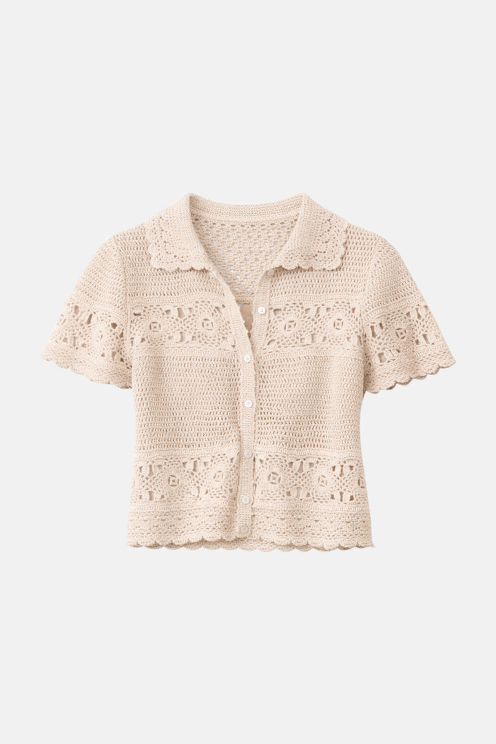 Molly Crochet Shirt Natural