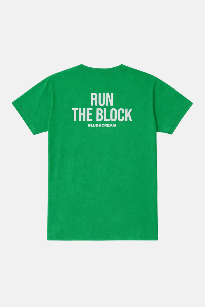 Bleecker Street “Run The Block” Tee Farm Green