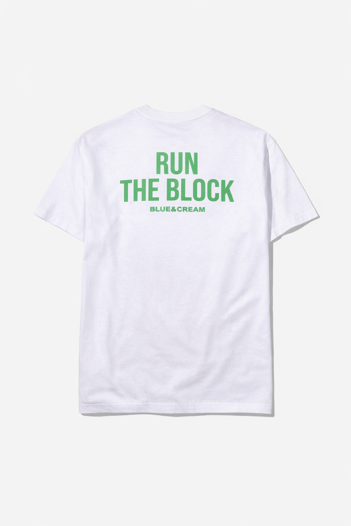 Bleecker Street “Run The Block” Tee White