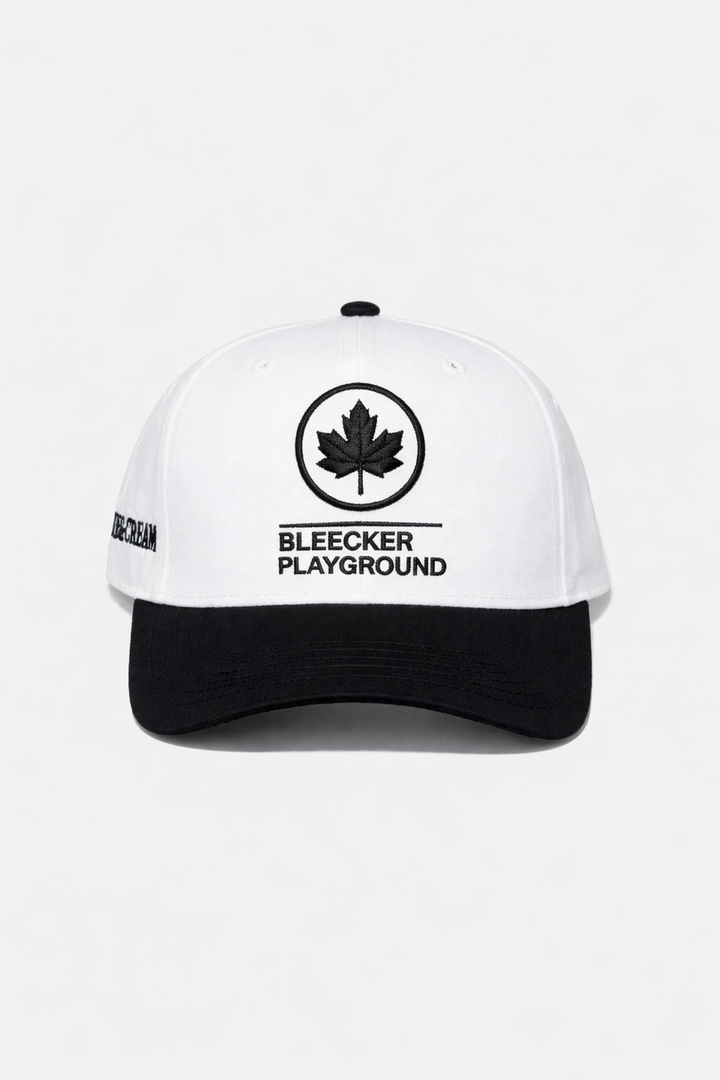 Bleecker Playground Snapback White W/ Black Font