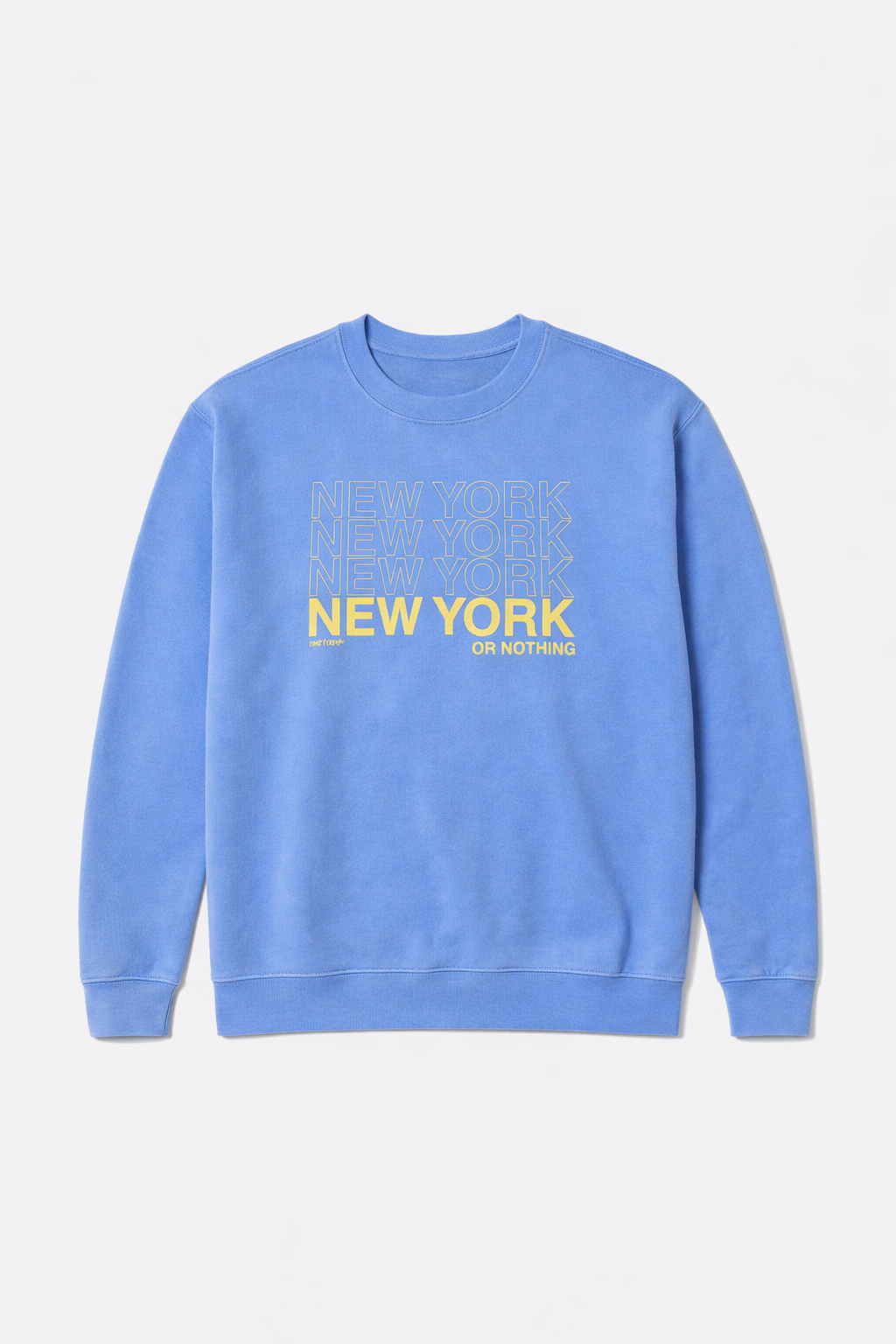 New York or Nothing Crewneck Peri/Yellow