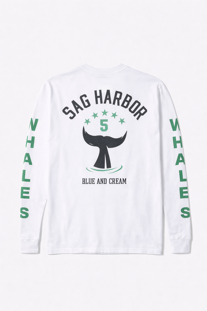 Sag Harbor Whales Long Sleeve White