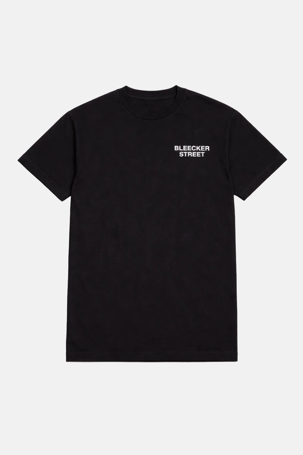 Bleecker Street “Run The Block” Tee Black w/ White Font
