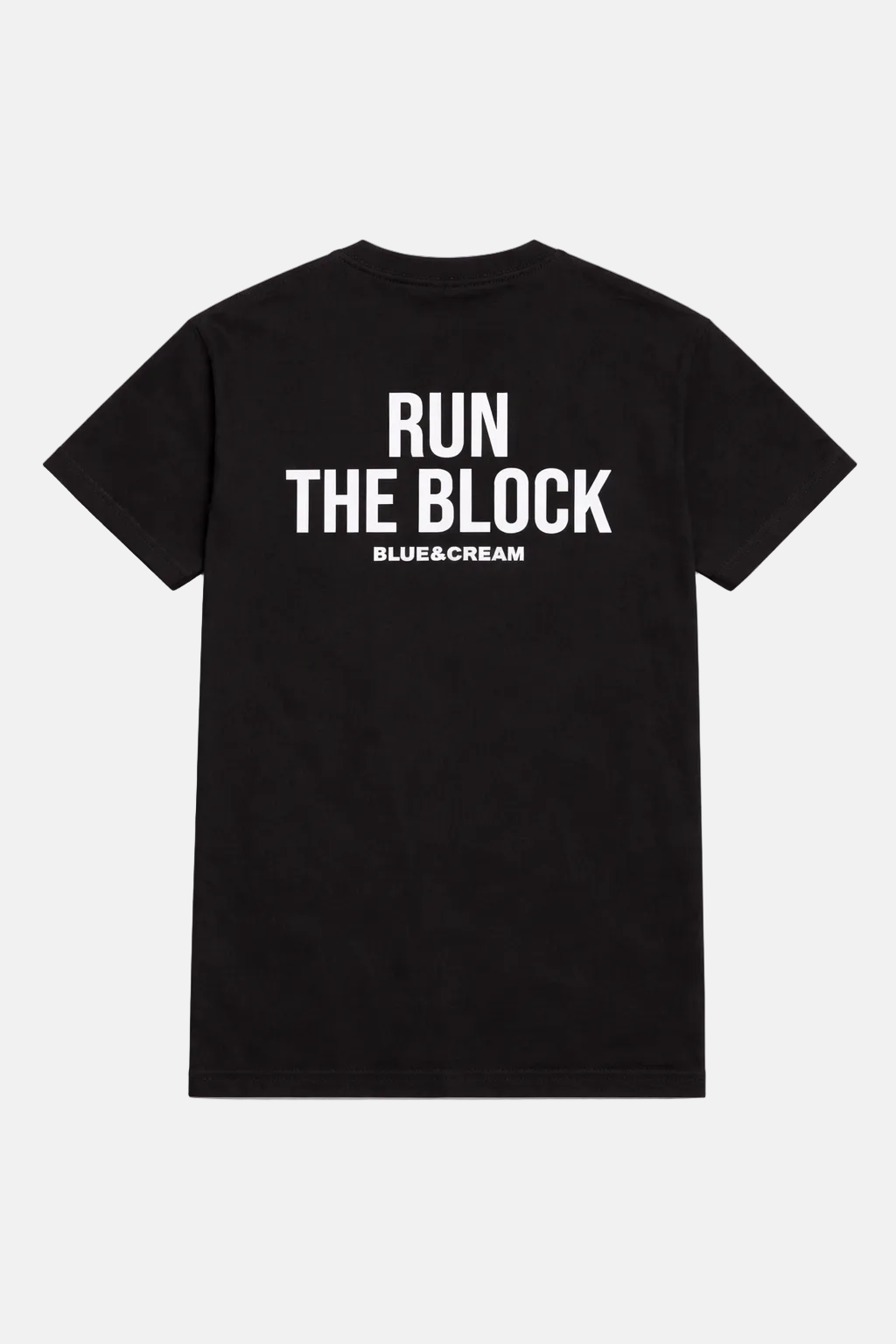 Bleecker Street “Run The Block” Tee Black w/ White Font