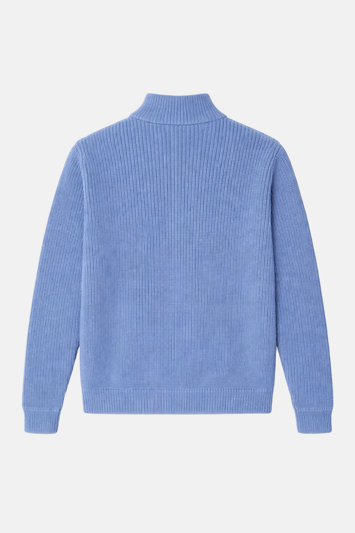 Cashmere Quilted Combo Zip Navy