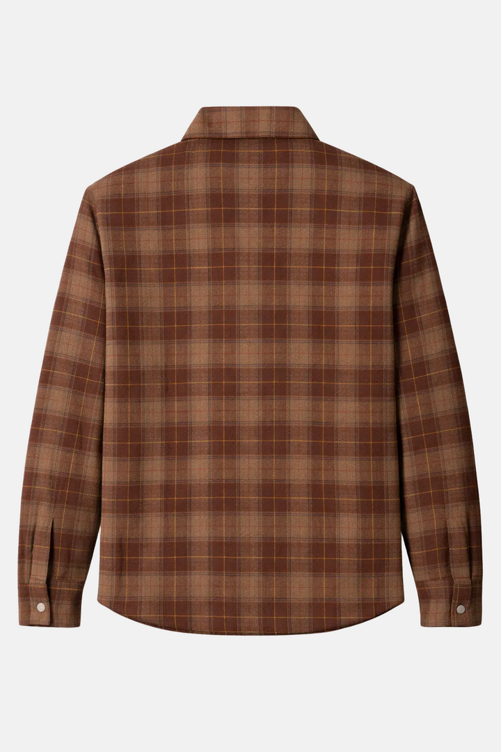 Benny Overshirt w/Quilted Lining Brown/Yellow Plaid