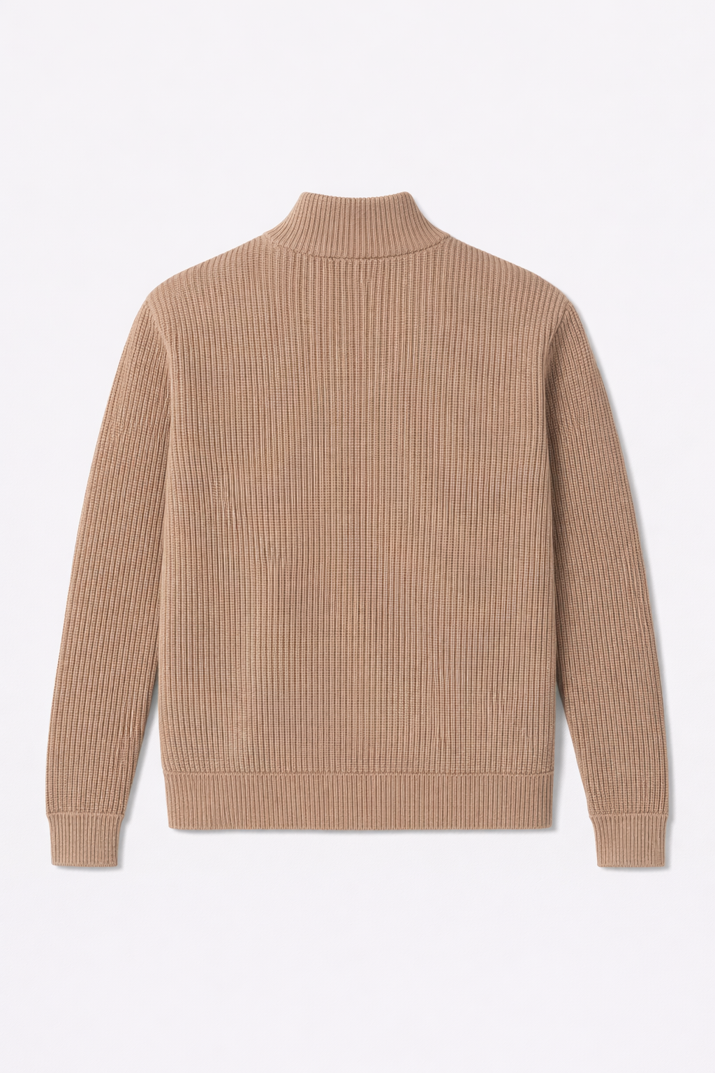 Cashmere Quilted Combo Zip Light Brown