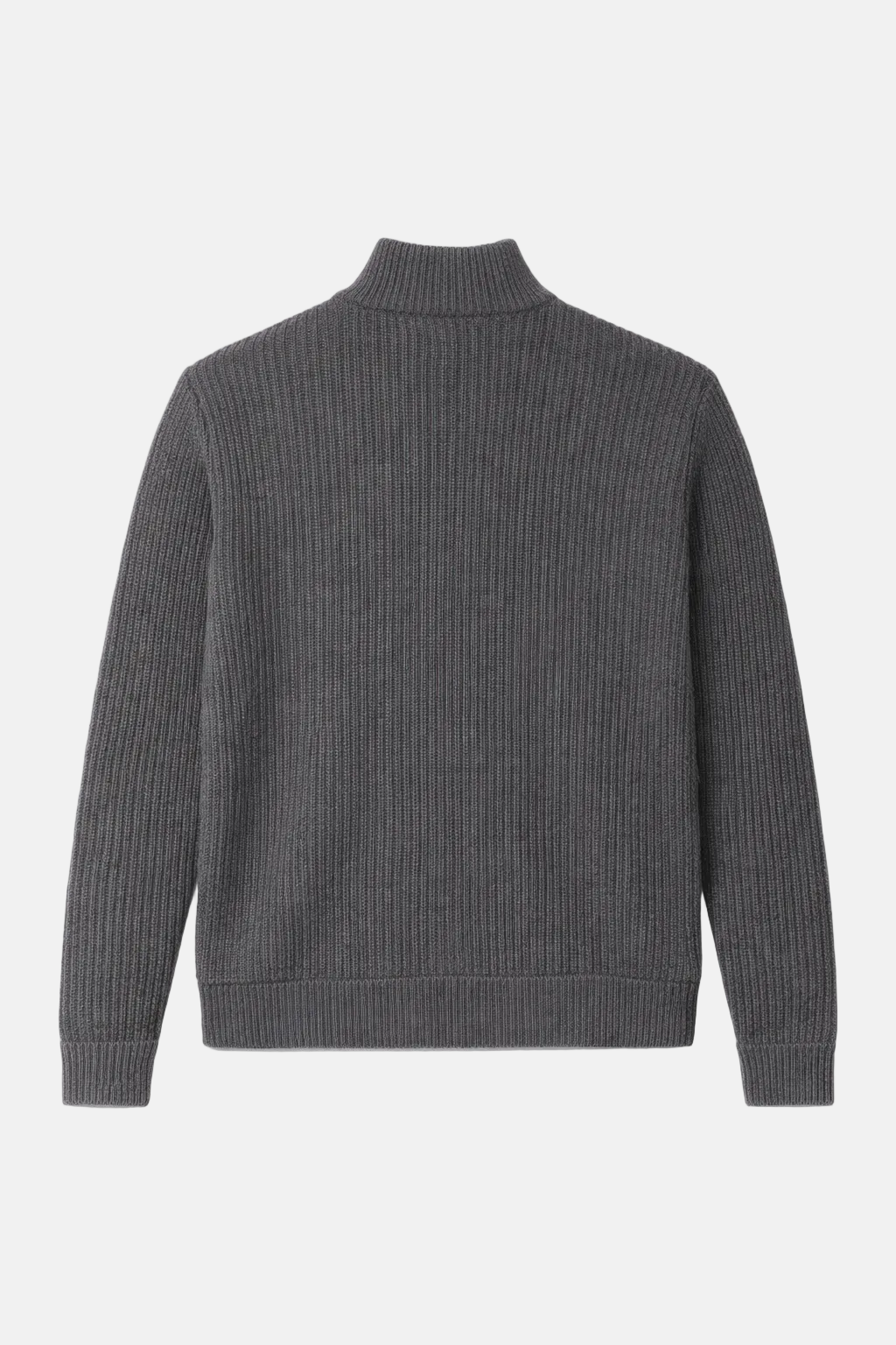 Cashmere Quilted Combo Zip Dark Grey