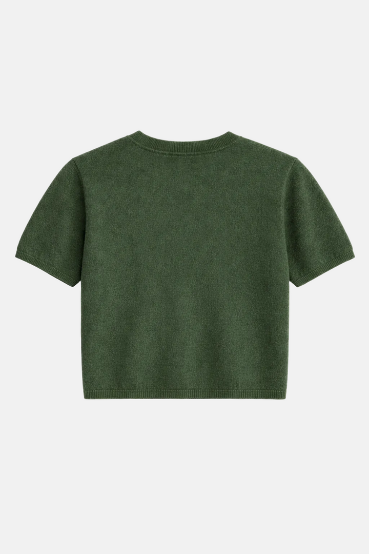 Bella Cashmere Short Sleeve Tee Avocado
