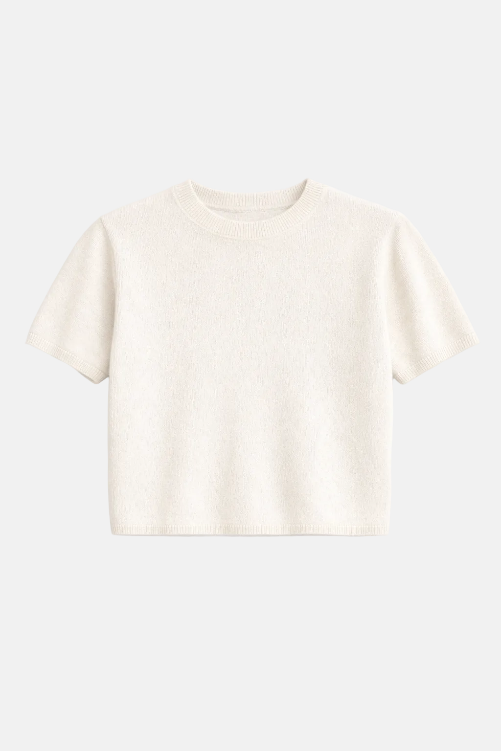 Bella Cashmere Short Sleeve Tee Ivory