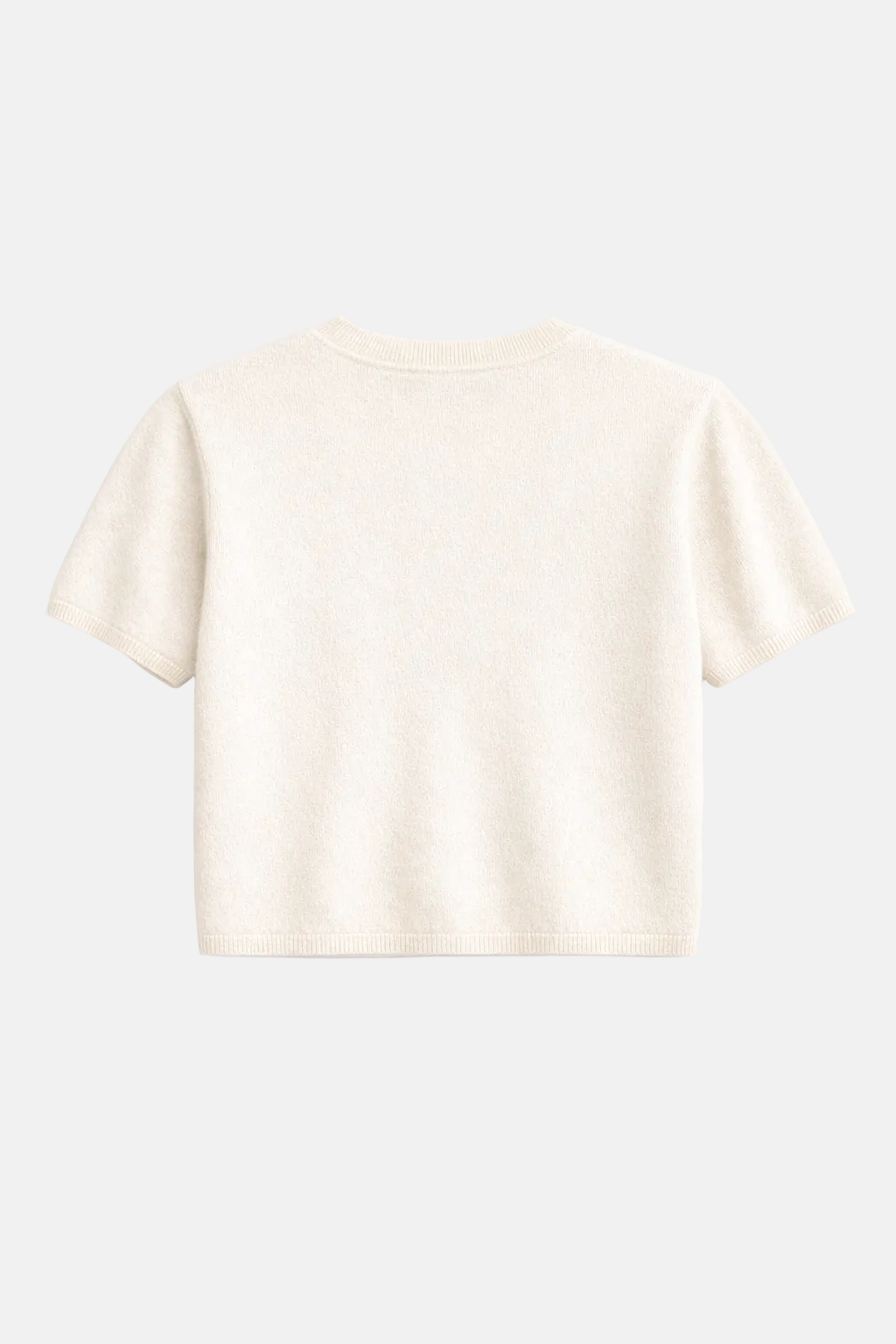 Bella Cashmere Short Sleeve Tee Ivory