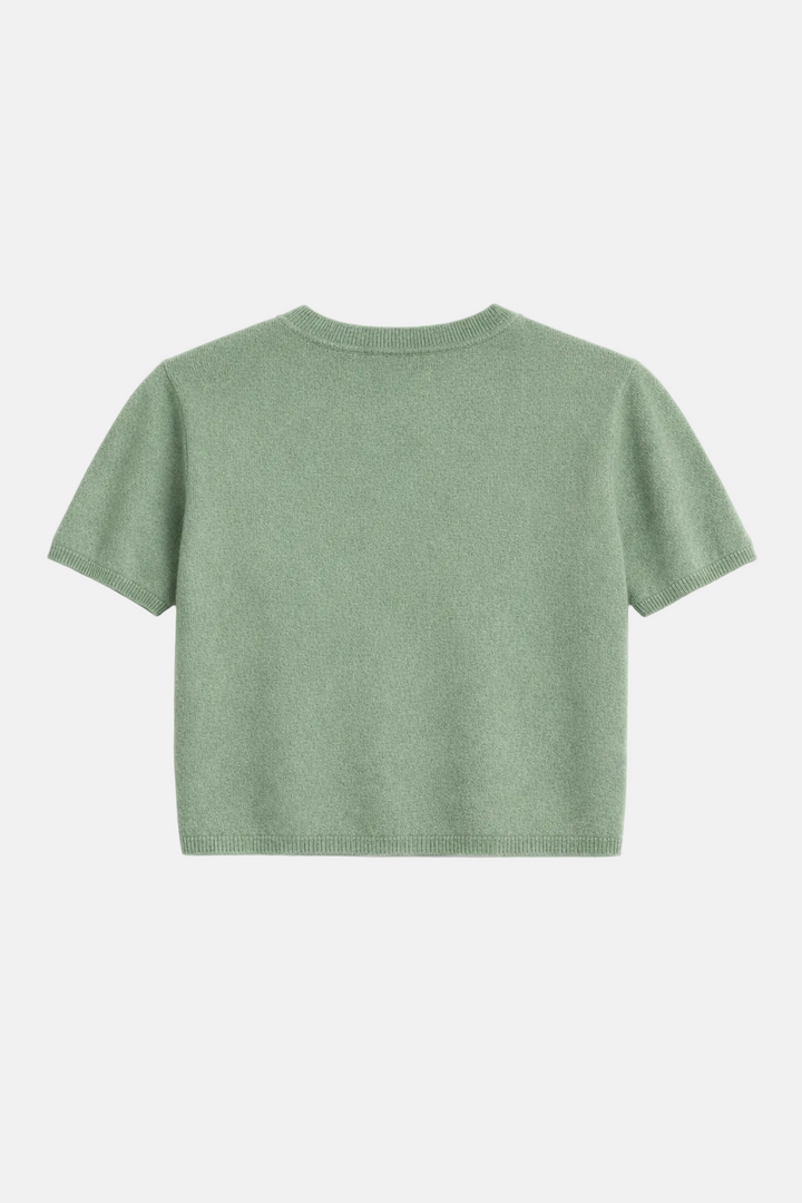 Bella Cashmere Short Sleeve Tee Sage