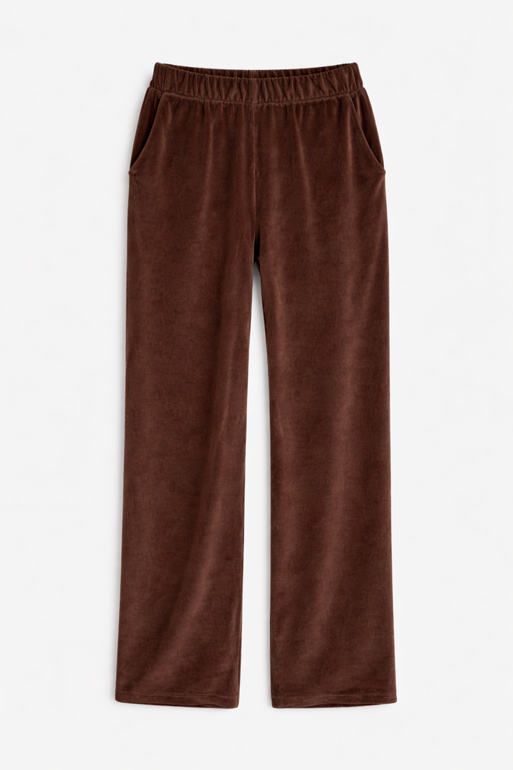Mari Velour Pant Brown