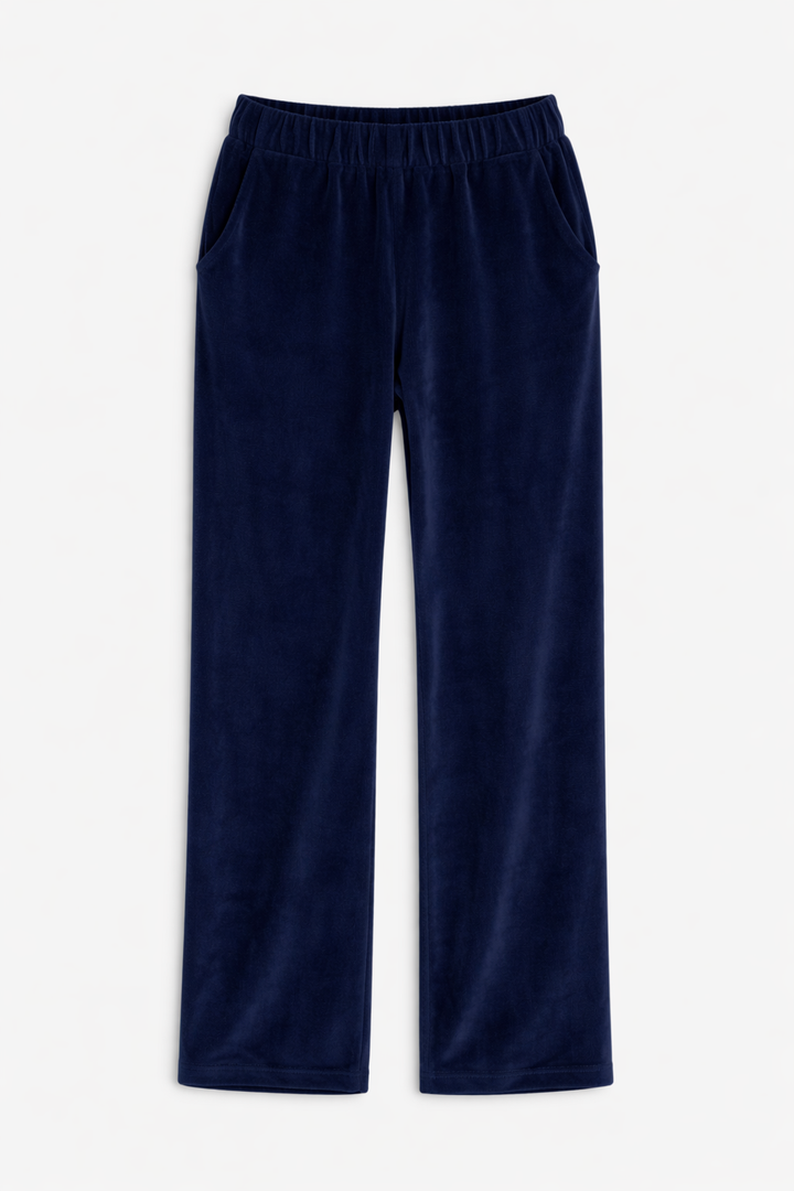 Mari Velour Pant Navy
