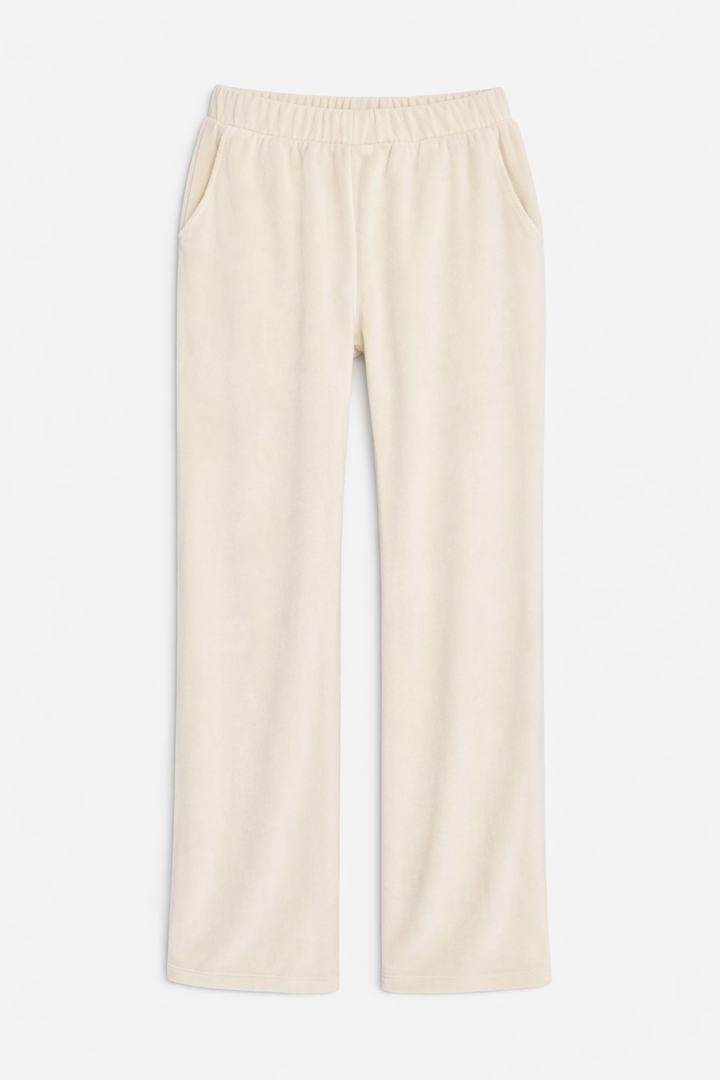Mari Velour Pant Ivory