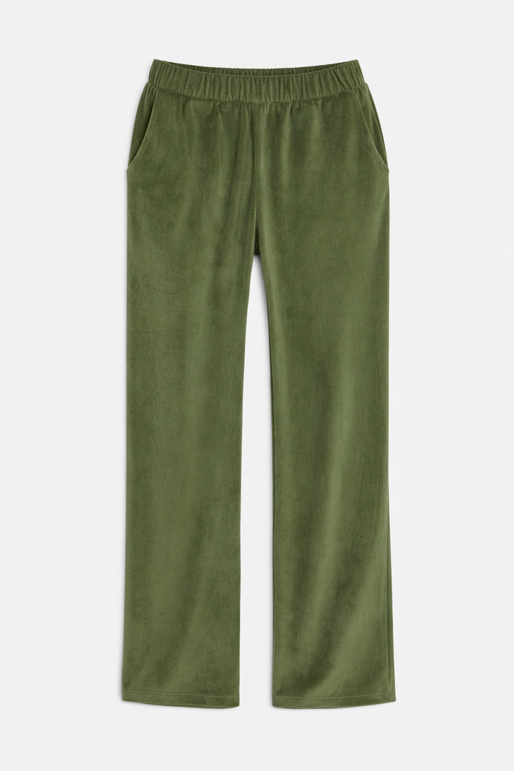 Mari Velour Pant Army Green