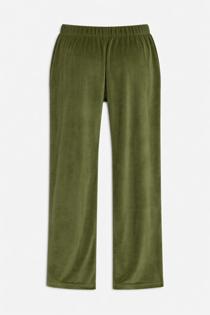 Mari Velour Pant Army Green
