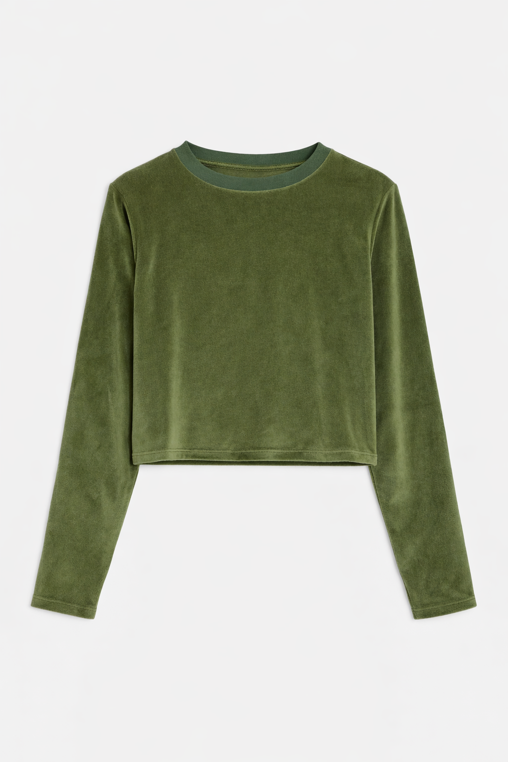 Jayne Velour Crewneck Army Green