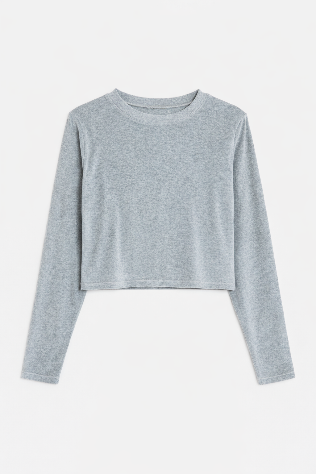 Jayne Velour Crewneck Heather Grey
