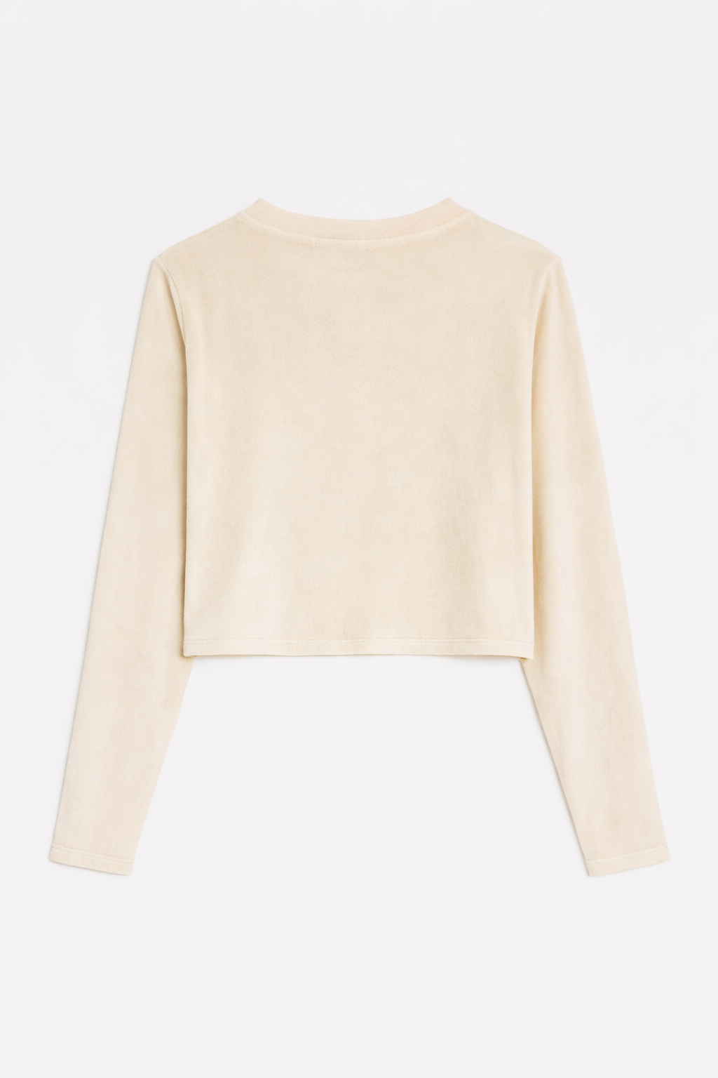 Jayne Velour Crewneck Ivory