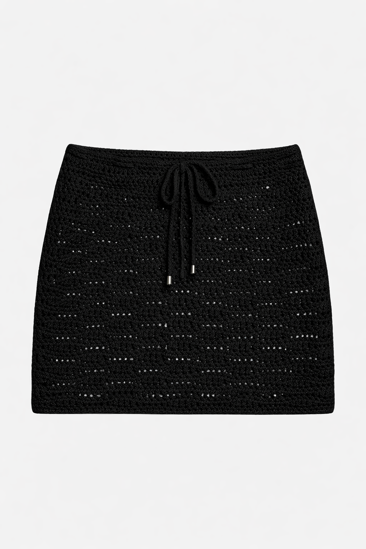 Anabel Crochet Skirt Black