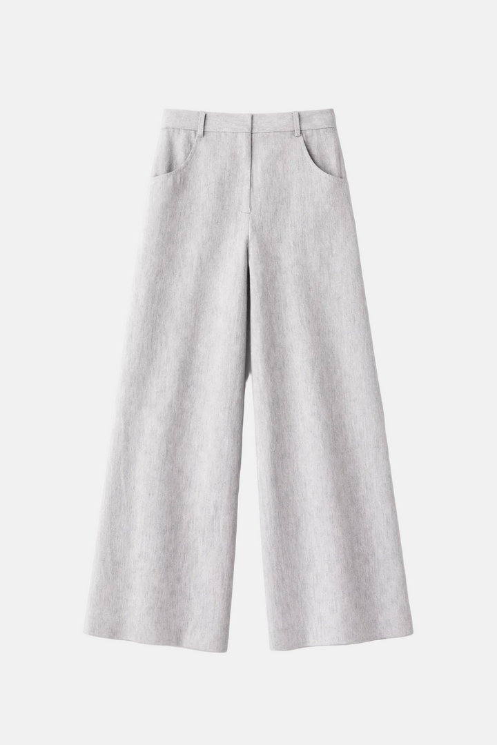 Dillon Pant in Lightweight Washed Hemp Denim Light Heather Grey