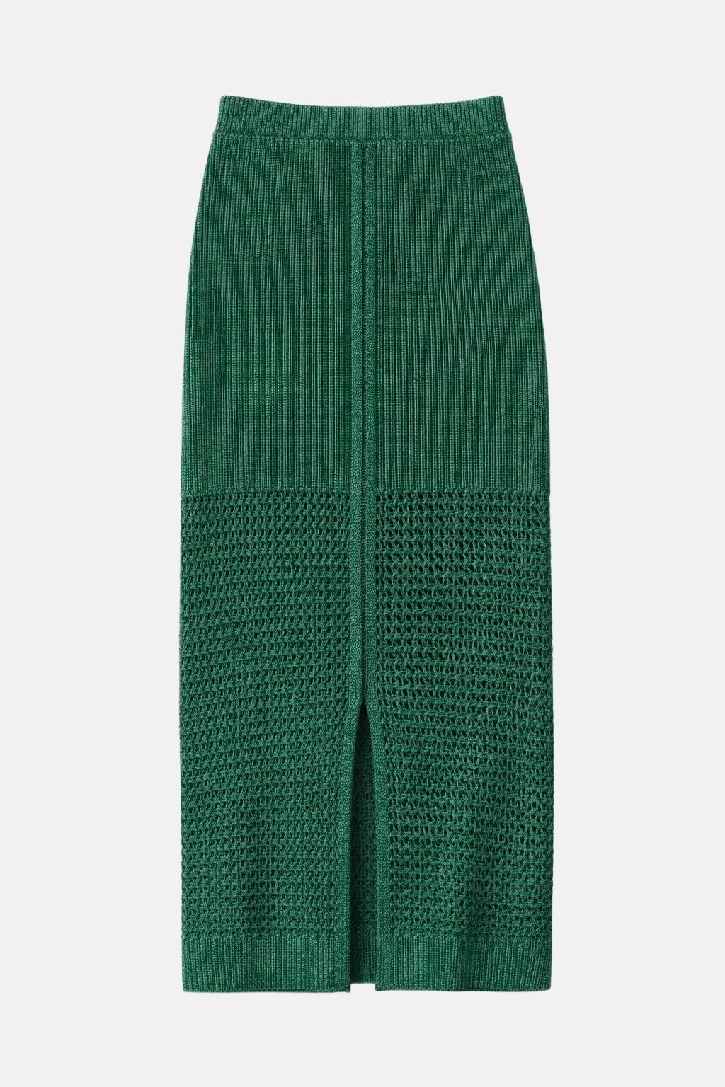 The Loophole Skirt in Silk Blend Yarn Martini Olive / Chesapeake Bay