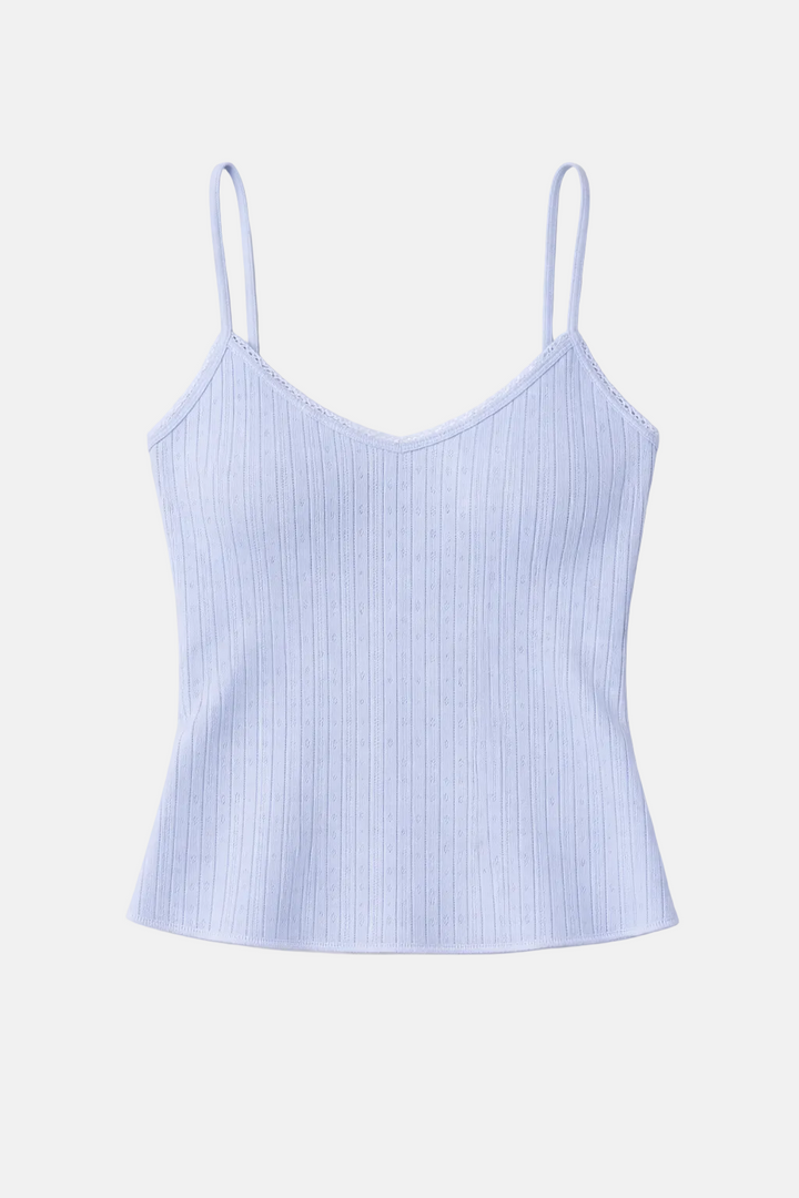 Pointelle Cami Blue