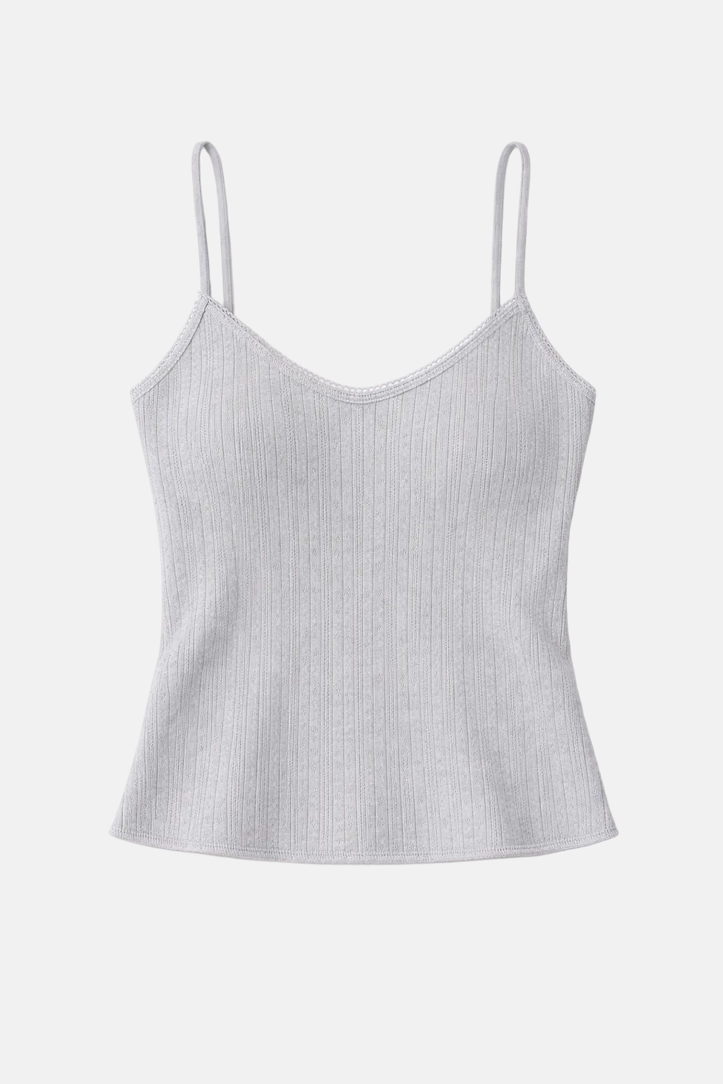 Pointelle Cami Heather Grey