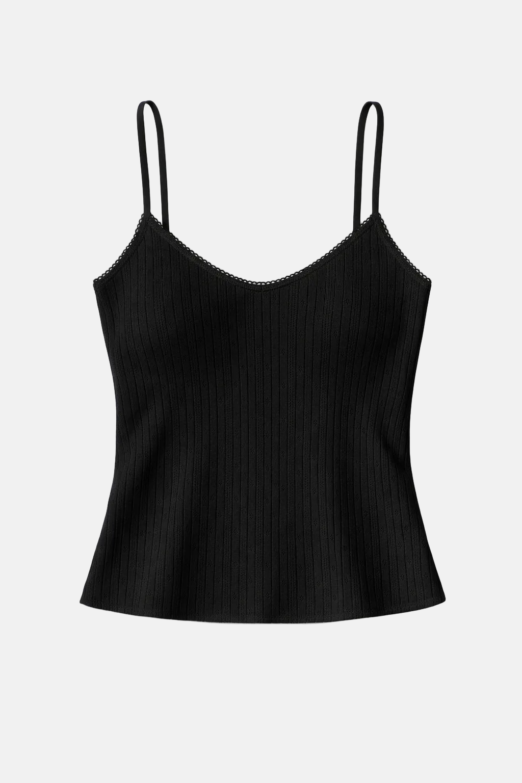 Pointelle Cami Black