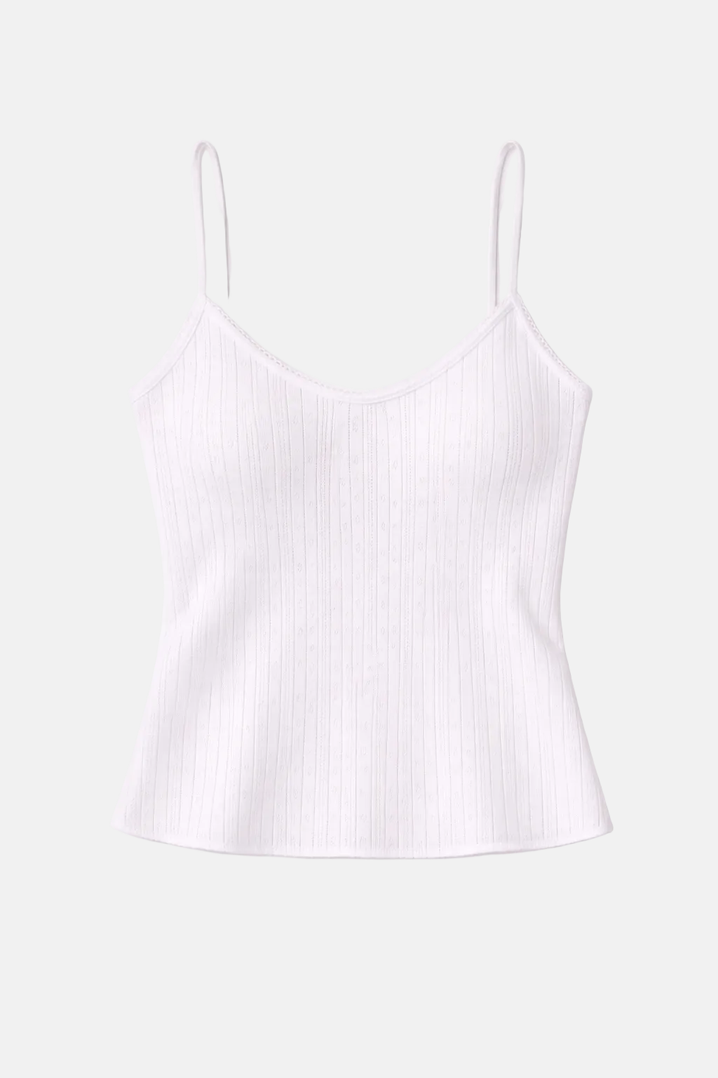 Pointelle Cami White