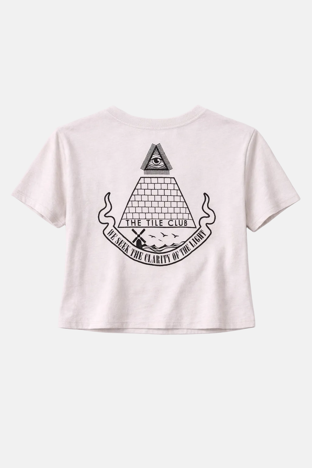 Pyramid Crop Tee Beige