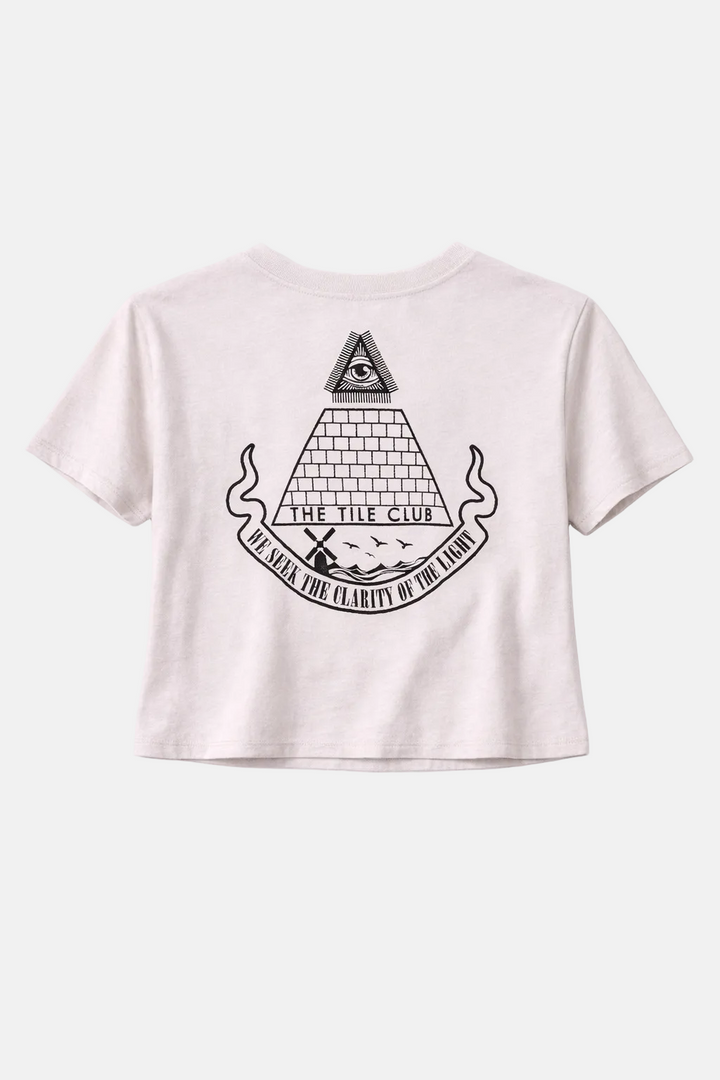 Pyramid Crop Tee Beige